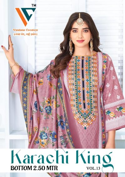 VANDANA‎‎‎‎‎ CREATION KARACHI KING‎ VOL 13 COTTON SUITS