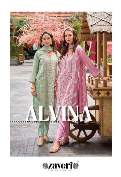 ZAVERI ALVINA READYMADE ORGANZA SUITS CATALOG