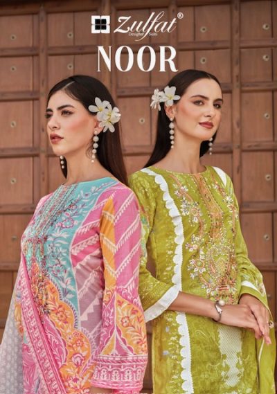 ZULFAT DESIGNER NOOR PURE COTTON EMBROIDERY SUIT