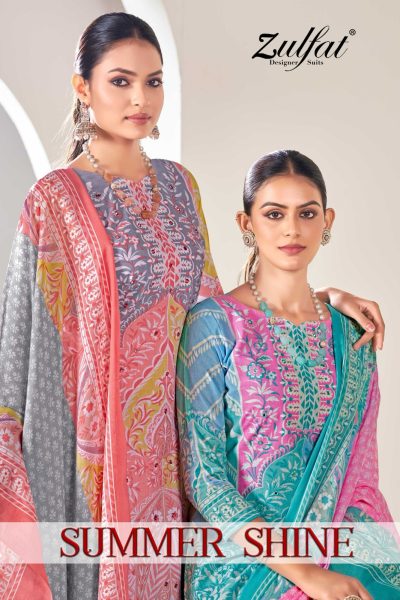 ZULFAT SUMMER SHINE PURE COTTON SUITS SUPPLIER