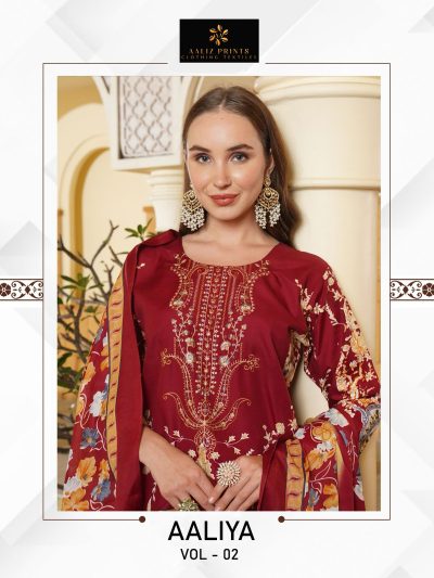 AALIZ PRINTS AALIYA VOL 2 COTTON KARACHI SUITS