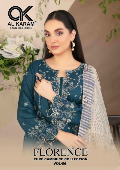 AL KARAM FLORENCE VOL 6 COTTON KARACHI SUITS