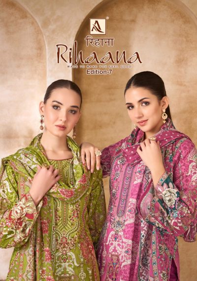 ALOK RIHAANA EDITION 7 PURE CAMBRIC COTTON SUITS