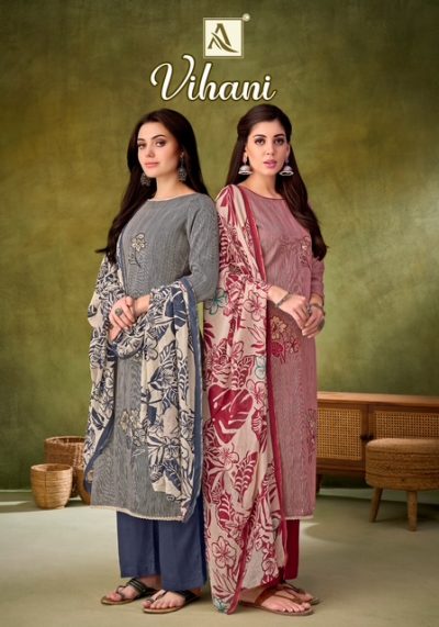 ALOK SUIT VIHANI PURE ZAM PRINTED SUITS SUPPLIER