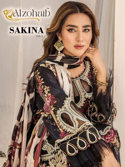 ALZOHAIB SAKINA VOL 2 COTTON PRINTED PAKISTANI SUITS