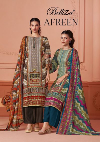 BELLIZA AFREEN VISCOSE RAYON PRINTED SUITS SUPPLIER