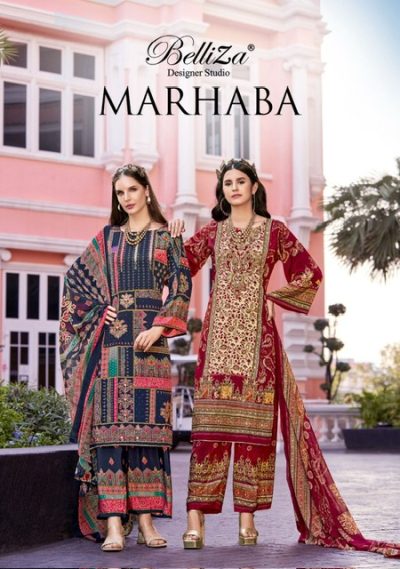 BELLIZA MARHABA PURE CREPE SUITS CATALOGUE