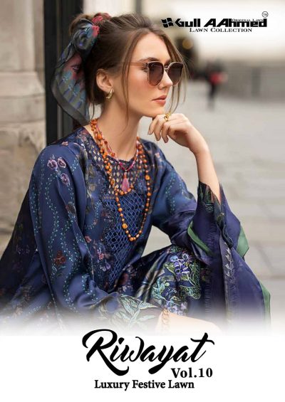 GULL AAHMED RIWAYAT VOL 10 LAWN PAKISTANI SUITS