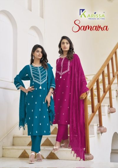 KARISSA SAMAIRA HEAVY COTTON EMBROIDERY KURTI