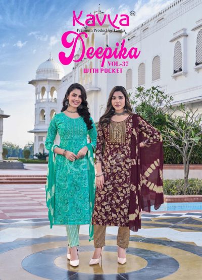 KAVYA DEEPIKA VOL 37 EMBROIDERY READYMADE KURTI