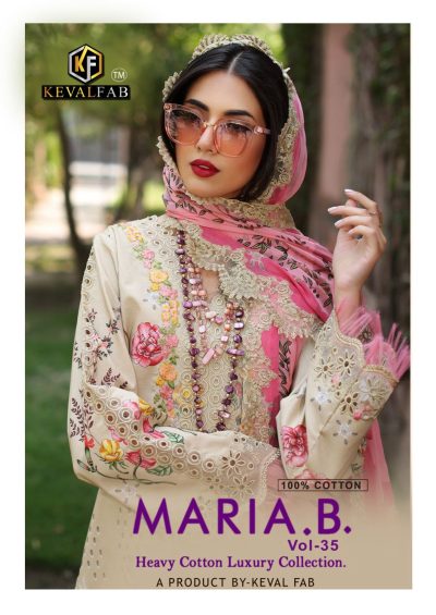 KEVAL FAB MARIA B VOL 35 LAWN KARACHI SUITS