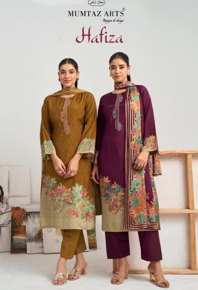 MUMTAZ ARTS HAFIZA MUSLIN DIGITAL PRINTED SUITS