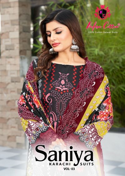 NAFISA COTTON SANIYA VOL 3 COTTON KARACHI SUITS