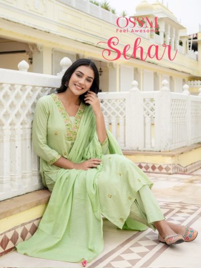 OSSM SEHAR HEAVY EMBROIDERY READYMADE KURTI