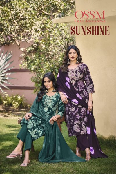 OSSM SUNSHINE COTTON EMBROIDERY READYMADE KURTI