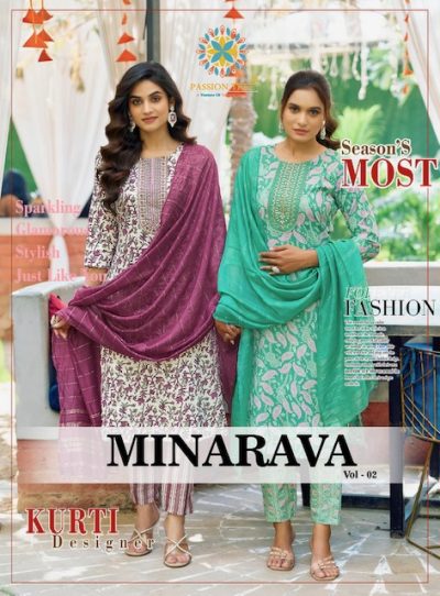 PASSION TREE MINARVA VOL 2 PRINTED KURTI CATALOGUE