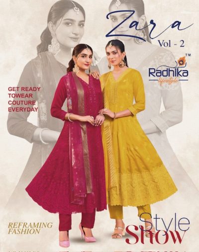 RADHIKA LIFESTYLE ZARA VOL 2 VICHITRA SILK KURTI