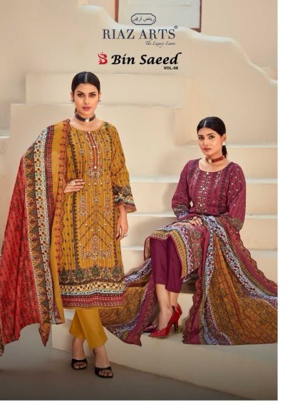 RIAZ ARTS BIN SAEED VOL 6 COTTON PRINTED SUITS