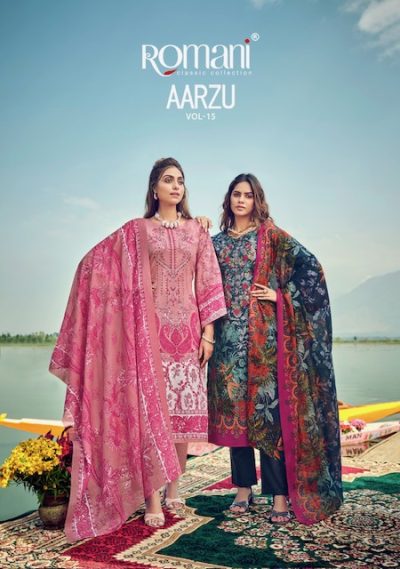 ROMANI AARZU VOL 15 COTTON PRINTED SUITS CATALOGUE