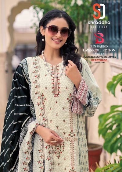 SHRADDHA DESIGNER BIN SAEED VOL 13 COTTON SUITS