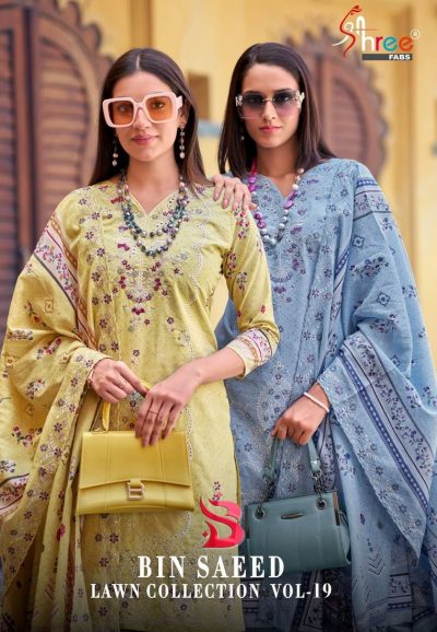 SHREE FABS BIN SAEED VOL 19 LAWN COLLECTION SUITS