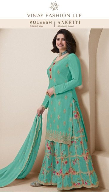 VINAY KULEESH AAKRITI EMBROIDERY CHINON SUITS