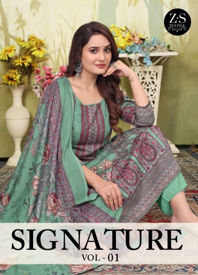 ZS TEXTILE SIGNATURE VOL 1 PAKISTANI COTTON SUITS