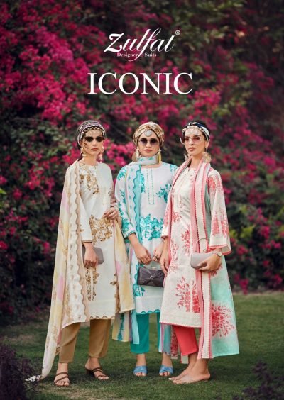 ZULFAT DESIGNER ICONIC PURE COTTON PRINTED SUITS