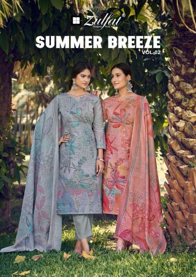 ZULFAT SUMMER BREEZE VOL 2 COTTON HANDWORK SUITS