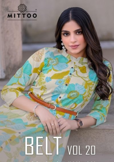 MITTOO BELT VOL 20 REYON PRINTED KURTIS CATALOG