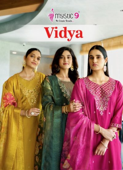 MYSTIC 9 VIDHYA VOL 1 FANCY EMBROIDERY KURTI