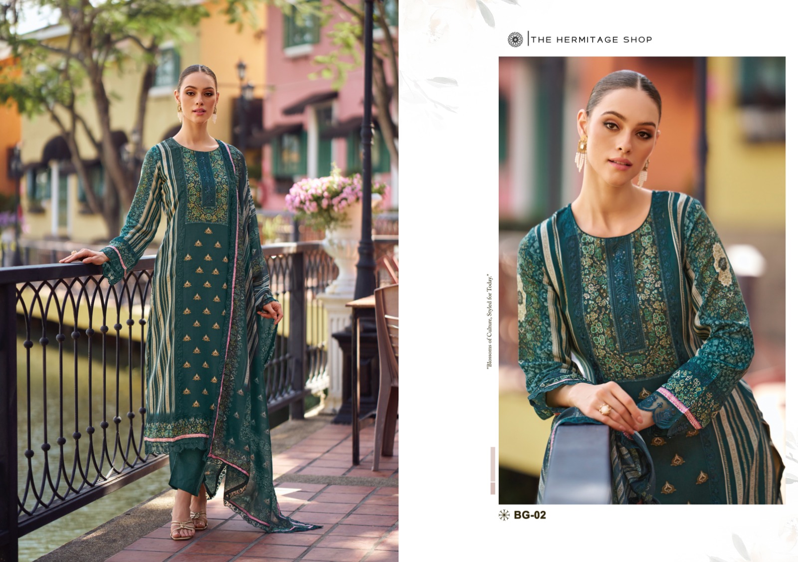 THE HERMITAGE SHOP BAGH HIT LIST PRINTED SUITS