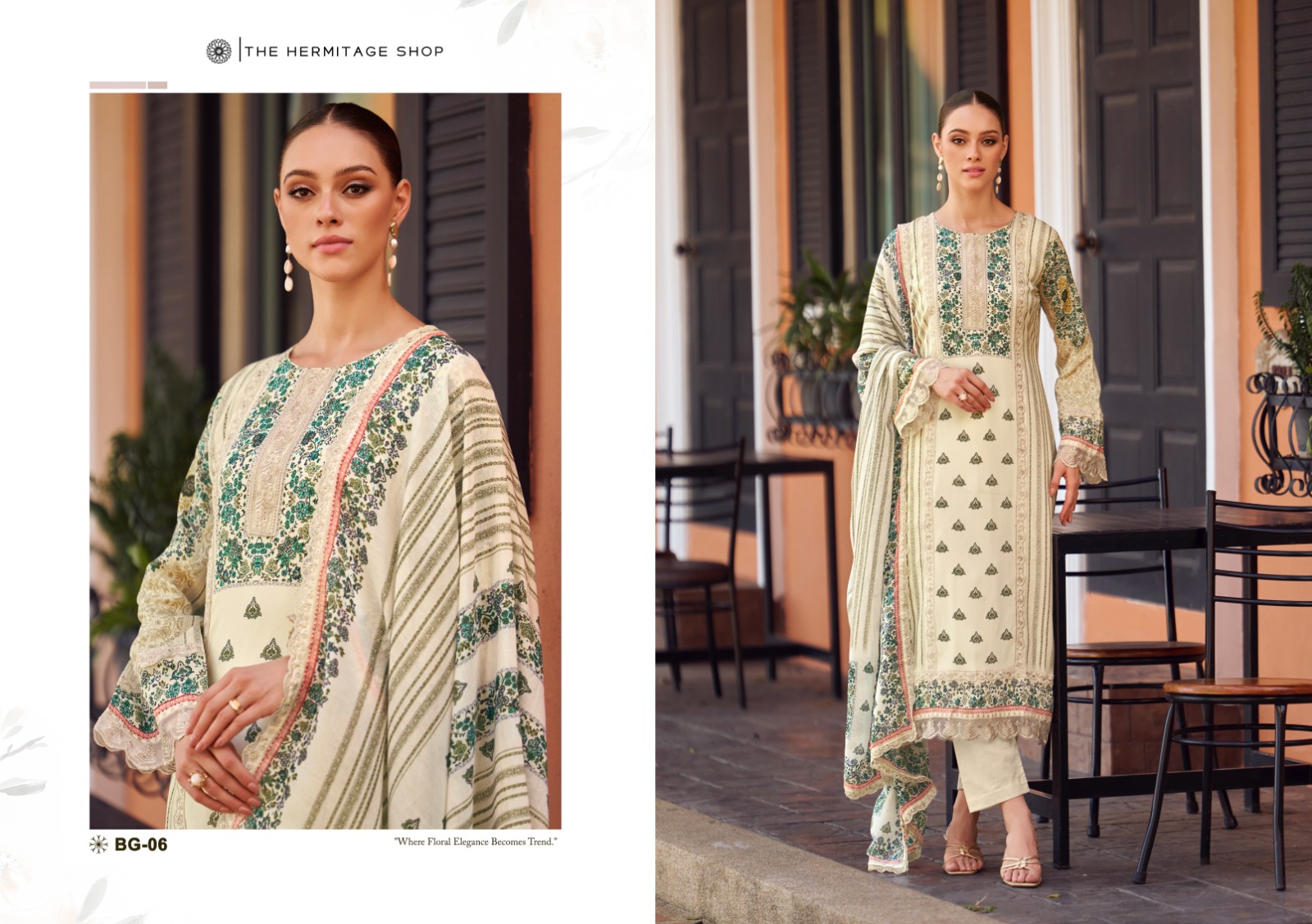 THE HERMITAGE SHOP BAGH HIT LIST PRINTED SUITS