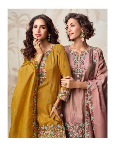 AASHIRWAD MOR BAGH NAGMA ORGANZA SUITS CATALOG