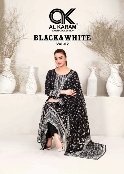 AL KARAM BLACK & WHITE VOL 7 LAWN COLLECTION SUITS