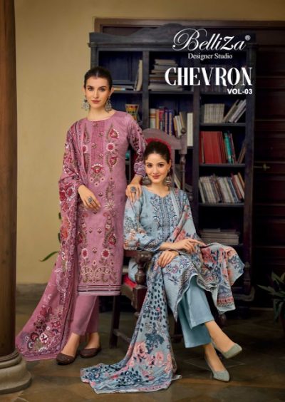 BELLIZA CHEVRON VOL 3 COTTON PRINTED SUITS