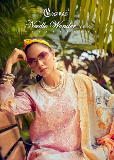 COSMOS NEEDLE WONDER VOL 2 PURE LAWN SUITS