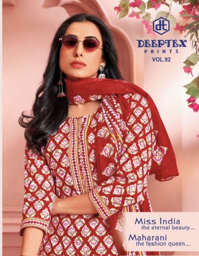 DEEPTEX PRINTS MISS INDIA VOL 92 COTTON SUITS