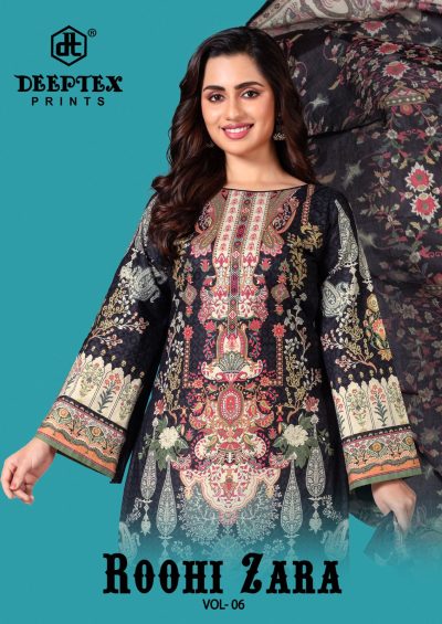 DEEPTEX PRINTS ROOHI ZARA VOL 6 COTTON SUITS