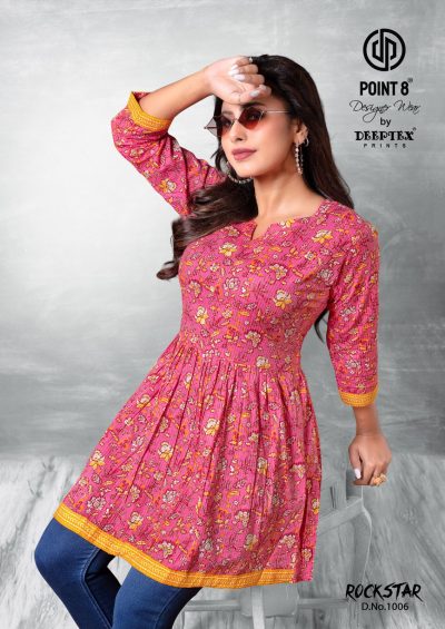 DEEPTEX ROCKSTAR VOL 1 COTTON SHORT KURTI