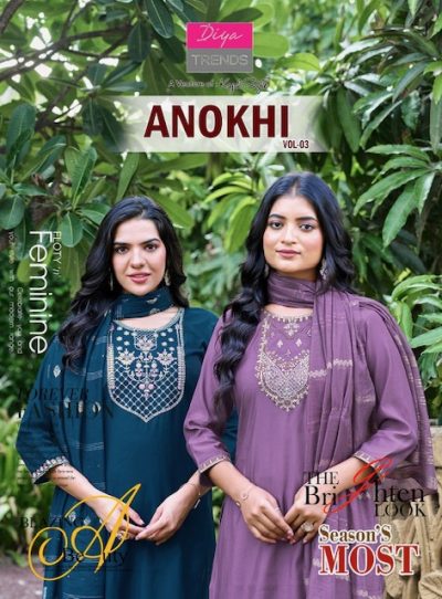 DIYA TRENDS ANOKHI VOL 3 ROMAN SILK KURTI SUPPLIER