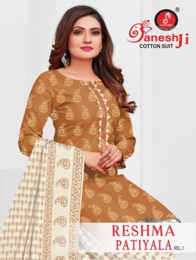 GANESH JI RESHMA PATIYALA VOL 1 COTTON PRINTED SUITS