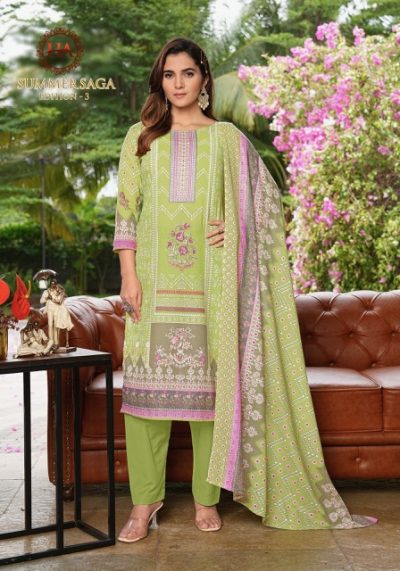 HARSHIT SUMMER SAGA EDITION 3 COTTON PRINTED SUITS