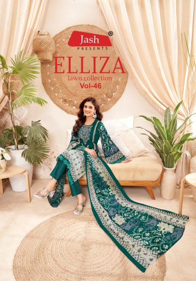 JASH ELLIZA VOL 46 PURE COTTON LAWN COLLECTION
