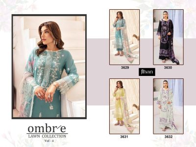 JIHAN OMBRE VOL 4 PAKISTANI SUITS LAWN COLLECTION