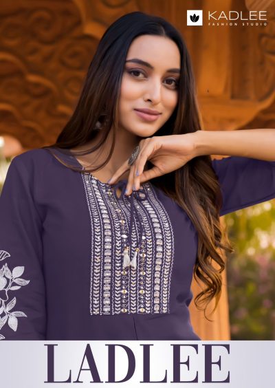 KADLEE LADLEE RAYON EMBROIDERY KURTI CATALOGUE