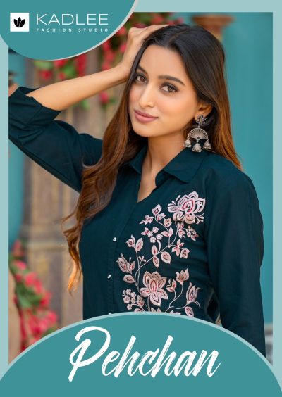 KADLEE PEHCHAN RAYON EMBROIDERY KURTI CATALOGUE