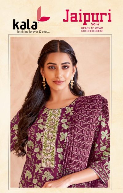 KALA JAIPURI VOL 7 READYMADE KURTI PANT DUPATTA