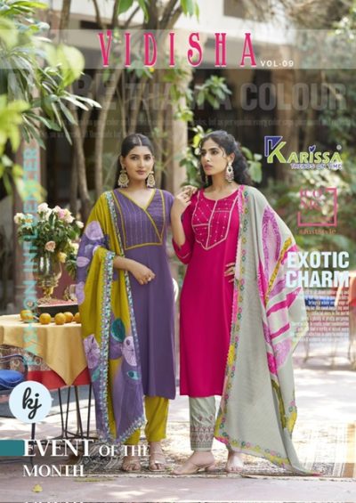 KARISSA VIDISHA VOL 9 RAYON EMBROIDERY KURTI