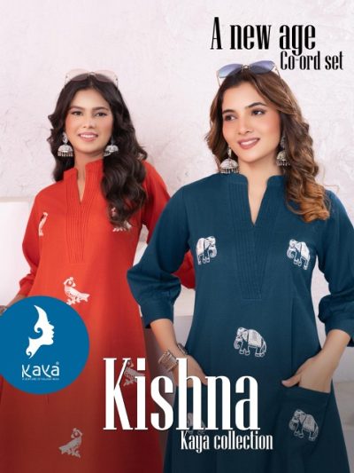 KAYA KURTI KISHNA COTTON CO-ORD SET WHOLESALER